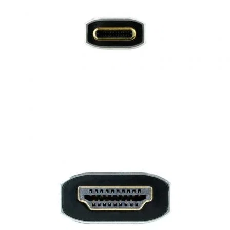 Nanocable Cable Conversor USB-C a HDMI 2.1 8K@60Hz 1,8m Negro Nanocable Cable Conversor USB-C a HDMI 2.1 8K@60Hz 1,8m Negro
